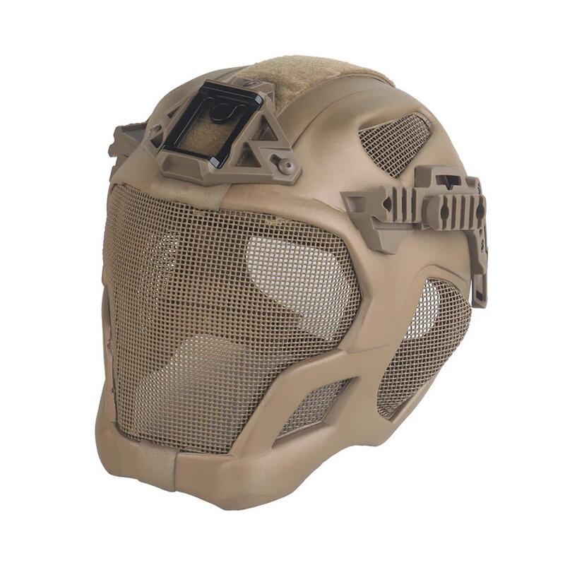 EVA tactical helmet for hunting, softair. Steel mesh mask included, good for cosplay.