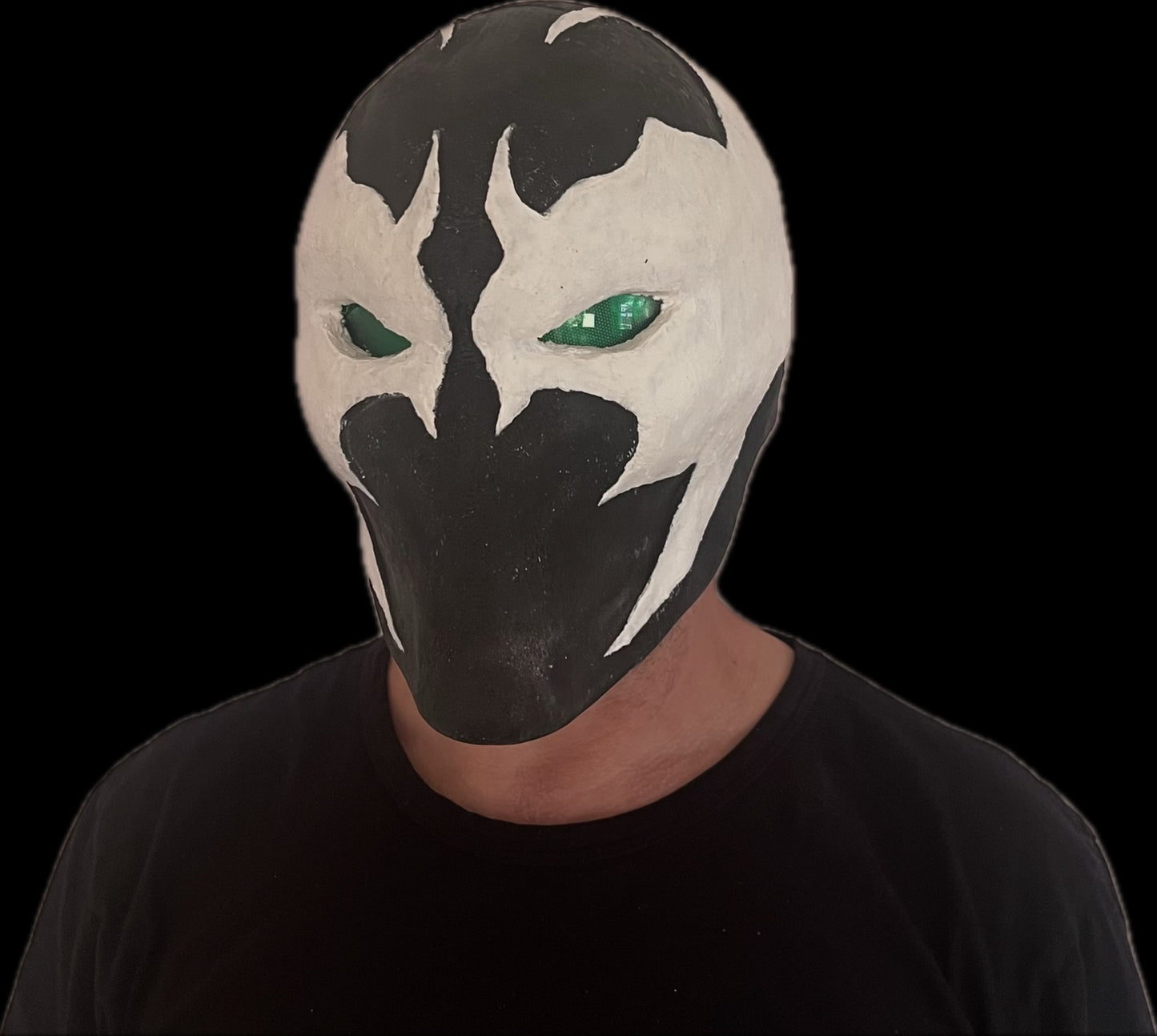 Maschera spawn gomma con occhi a led