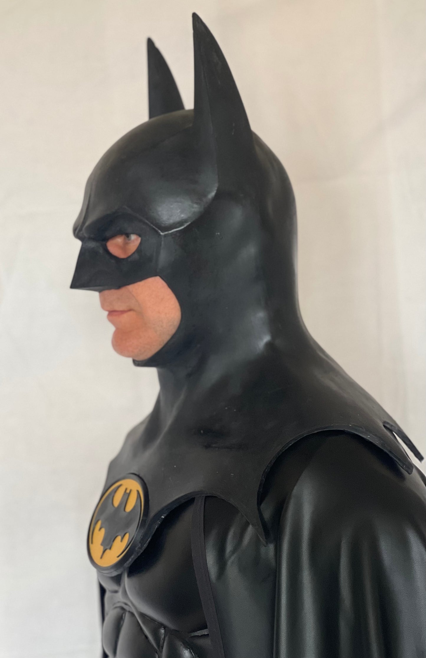 Batman 89 costume completo bat suit halloween cosplay Burton Keaton supereroi armatura