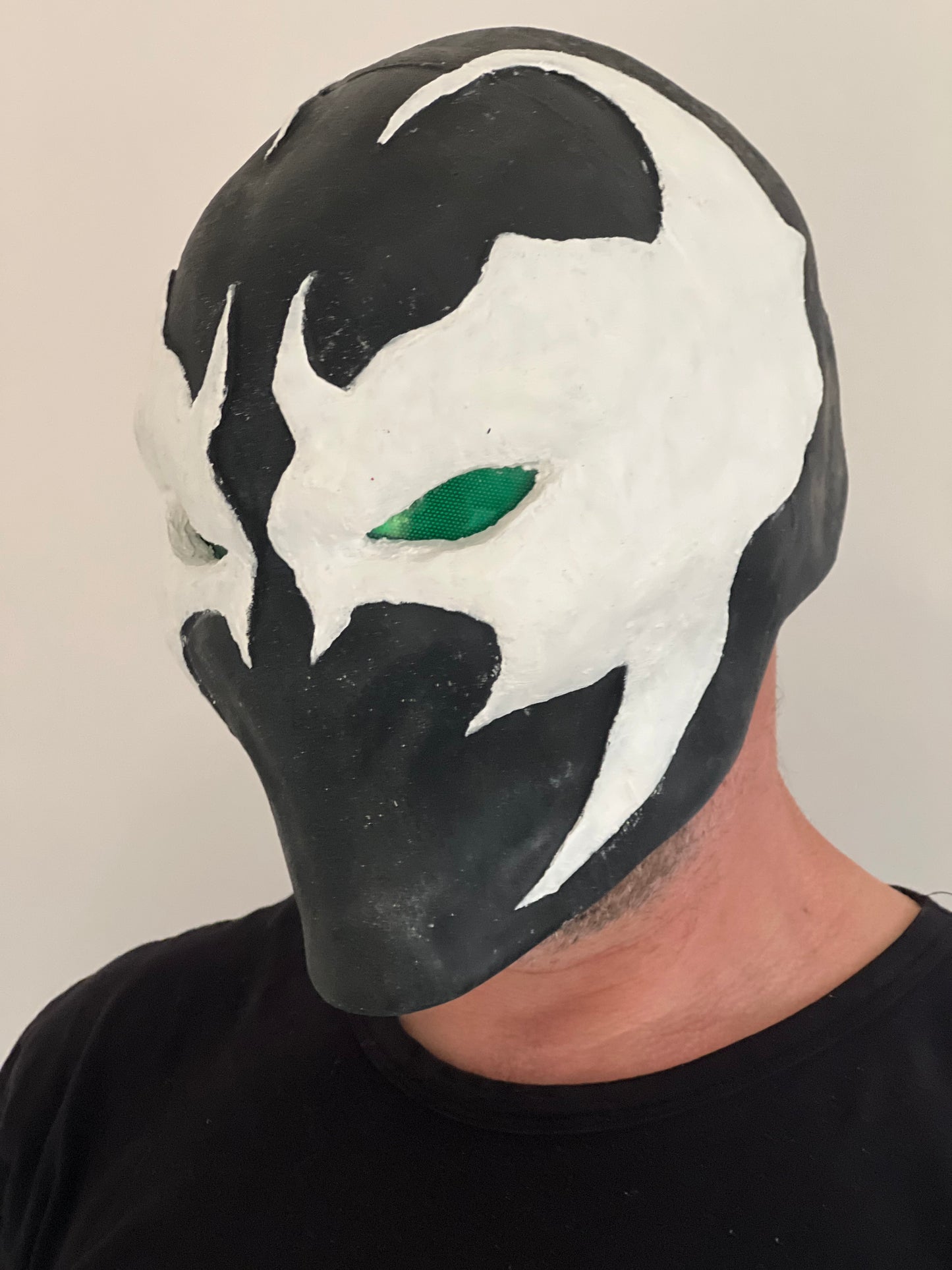 Maschera spawn gomma con occhi a led