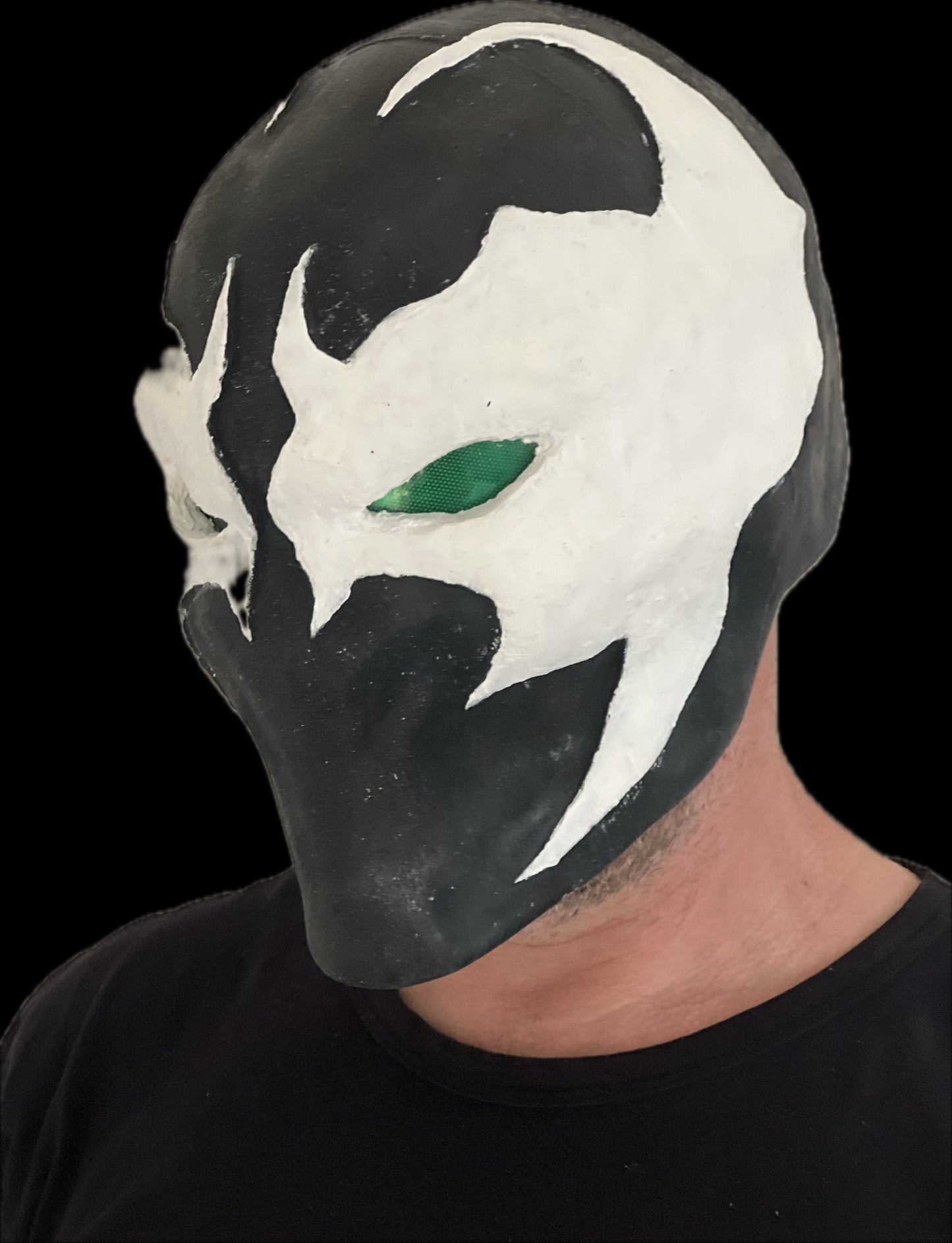 Maschera spawn gomma con occhi a led