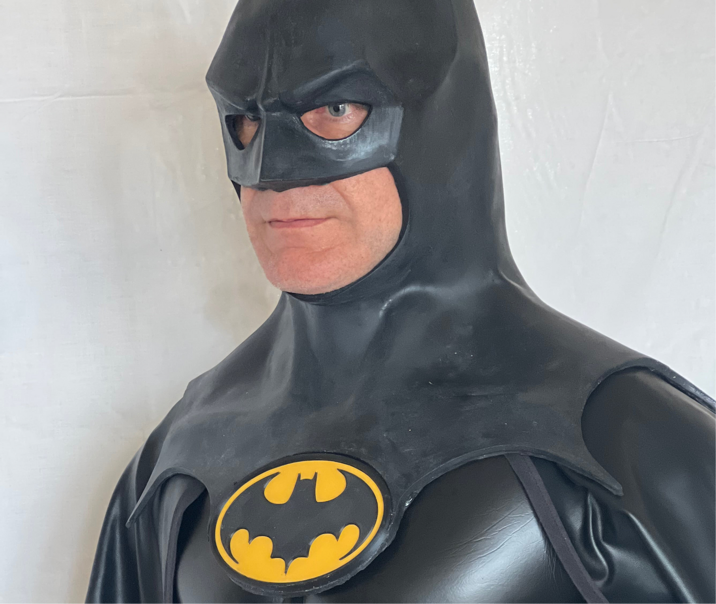 Maschera Batman 89 Gomma, Cosplay, Halloween, Burton, Keaton, Bat Cowl