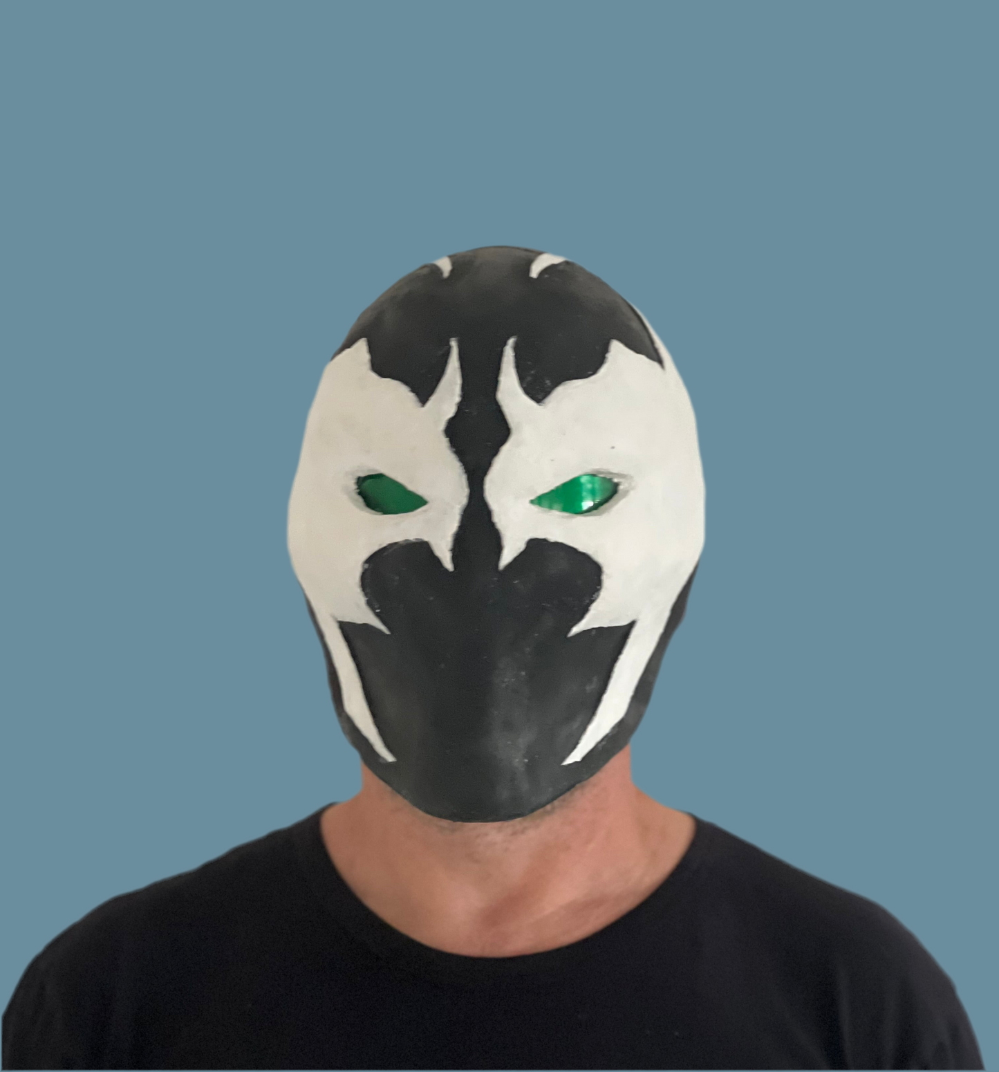 Maschera spawn gomma con occhi a led