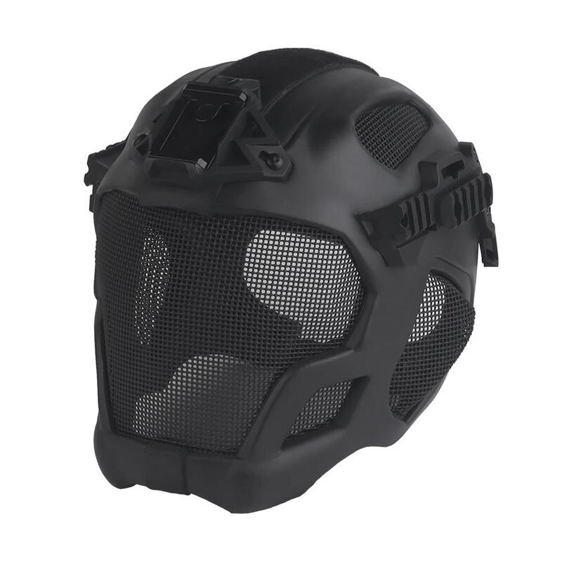 EVA tactical helmet for hunting, softair. Steel mesh mask included, good for cosplay.