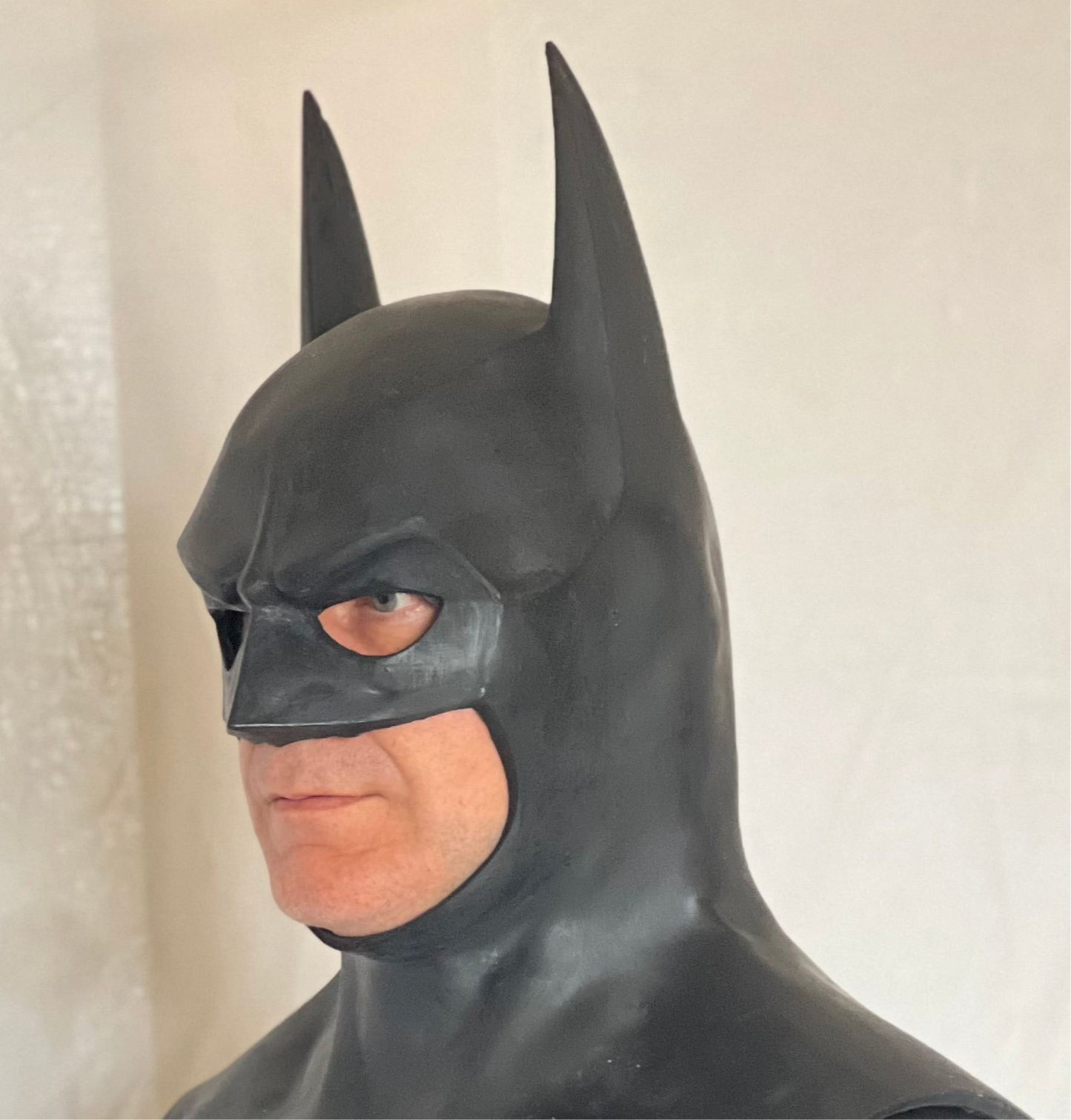 Batman Mask 89 Rubber, Cosplay, Halloween, Burton, Keaton, Bat Cowl