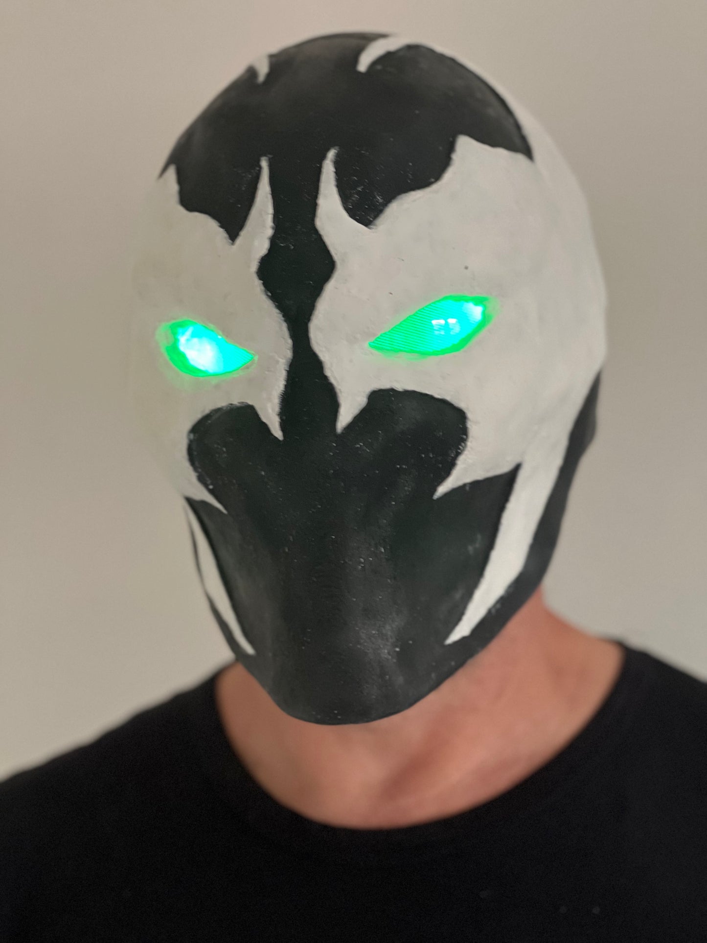 Maschera spawn gomma con occhi a led