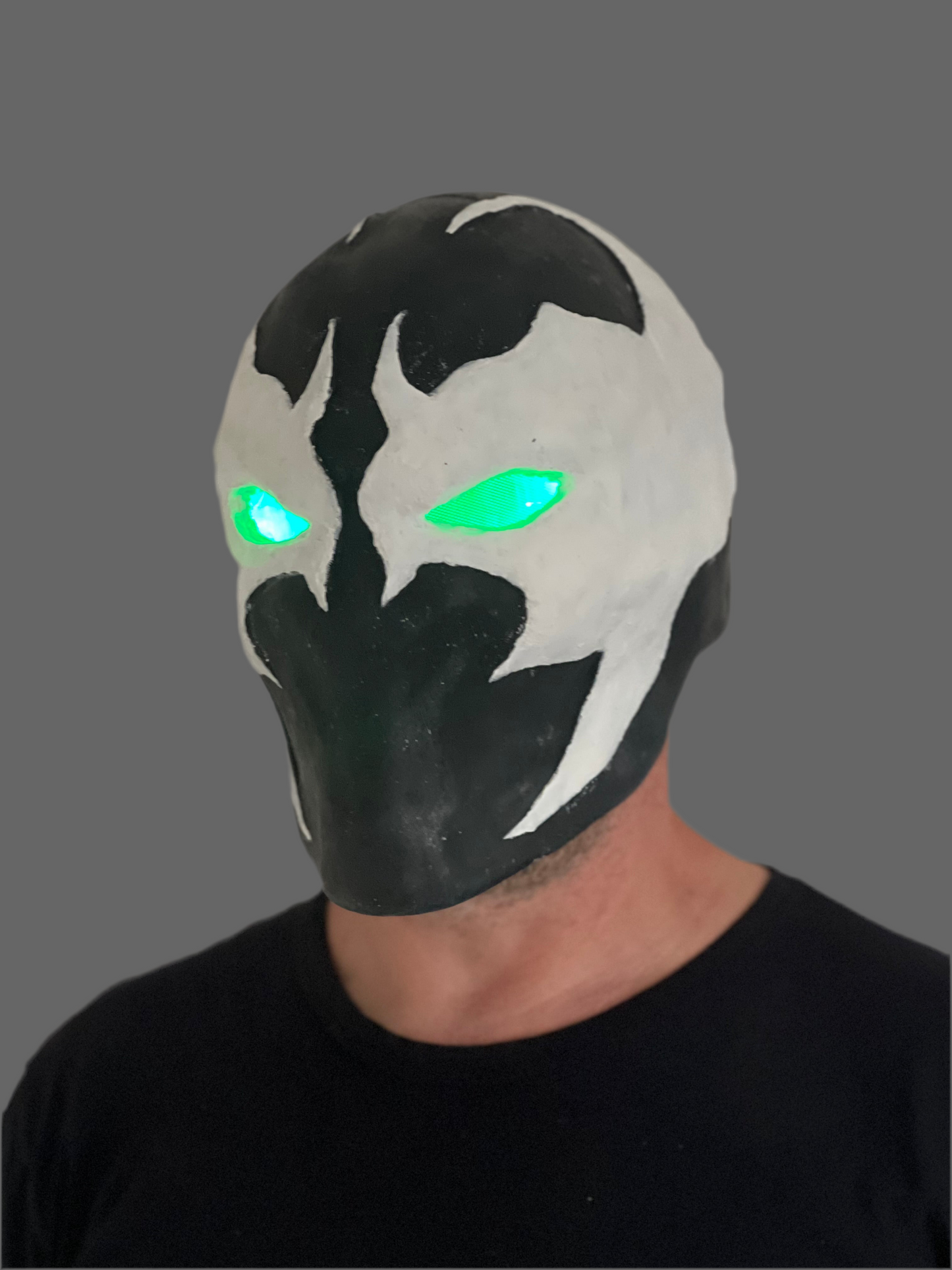 Maschera spawn gomma con occhi a led
