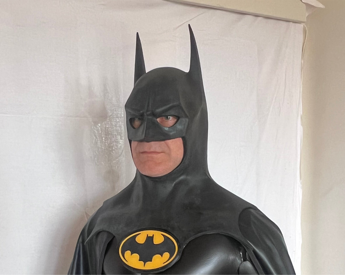 Batman Mask 89 Rubber, Cosplay, Halloween, Burton, Keaton, Bat Cowl