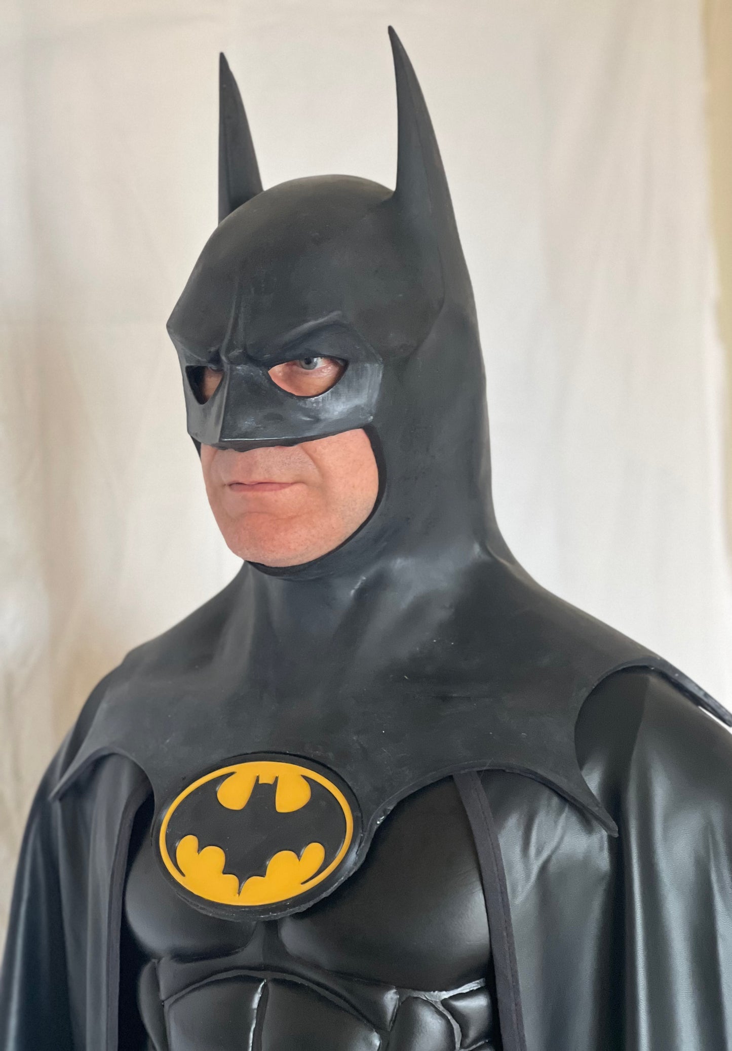 Batman Mask 89 Rubber, Cosplay, Halloween, Burton, Keaton, Bat Cowl