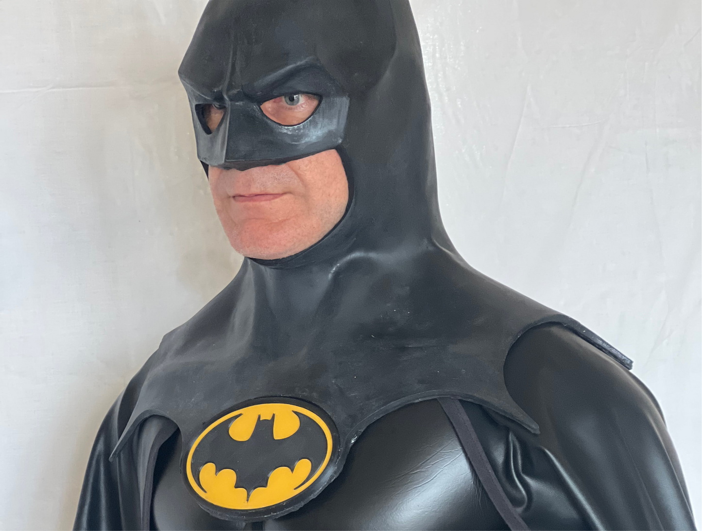 Maschera Batman 89 Gomma, Cosplay, Halloween, Burton, Keaton, Bat Cowl