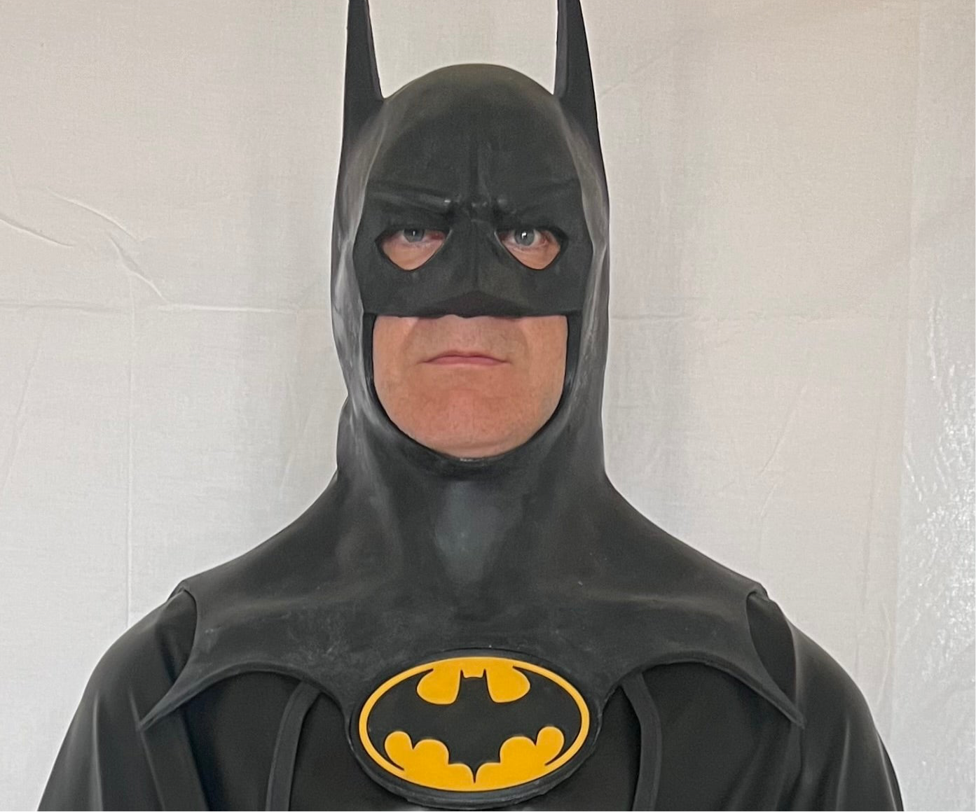 Batman Mask 89 Rubber, Cosplay, Halloween, Burton, Keaton, Bat Cowl