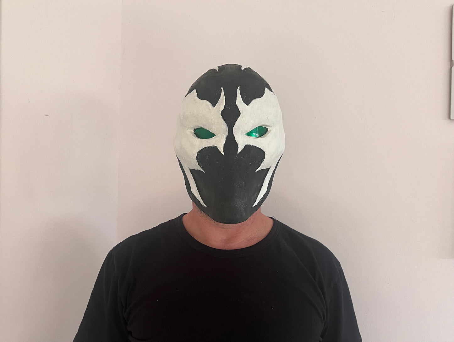 Maschera spawn gomma con occhi a led