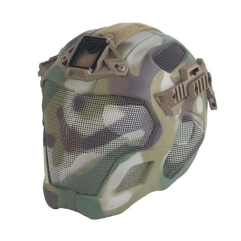 EVA tactical helmet for hunting, softair. Steel mesh mask included, good for cosplay.