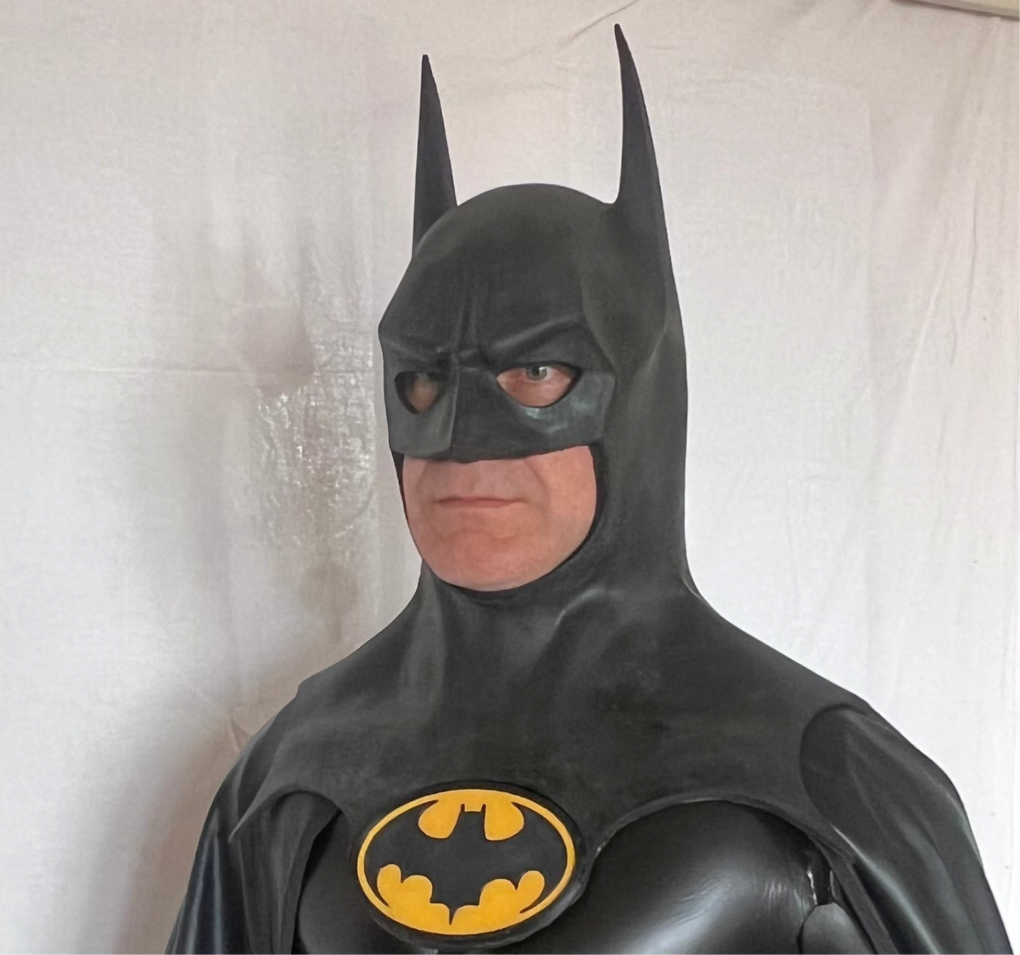 Maschera Batman 89 Gomma, Cosplay, Halloween, Burton, Keaton, Bat Cowl