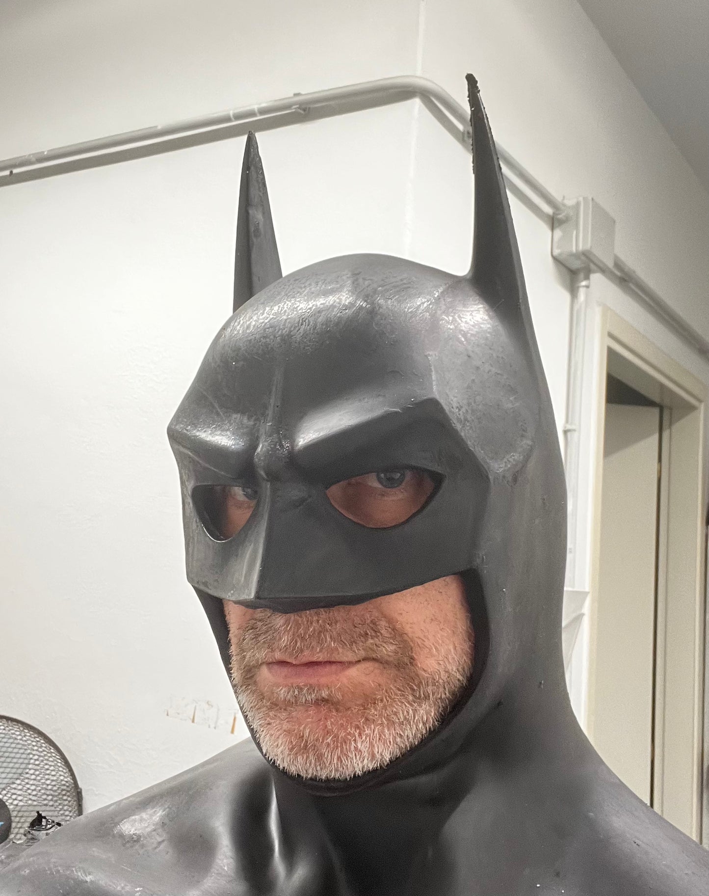 Batman Mask 89 Rubber, Cosplay, Halloween, Burton, Keaton, Bat Cowl