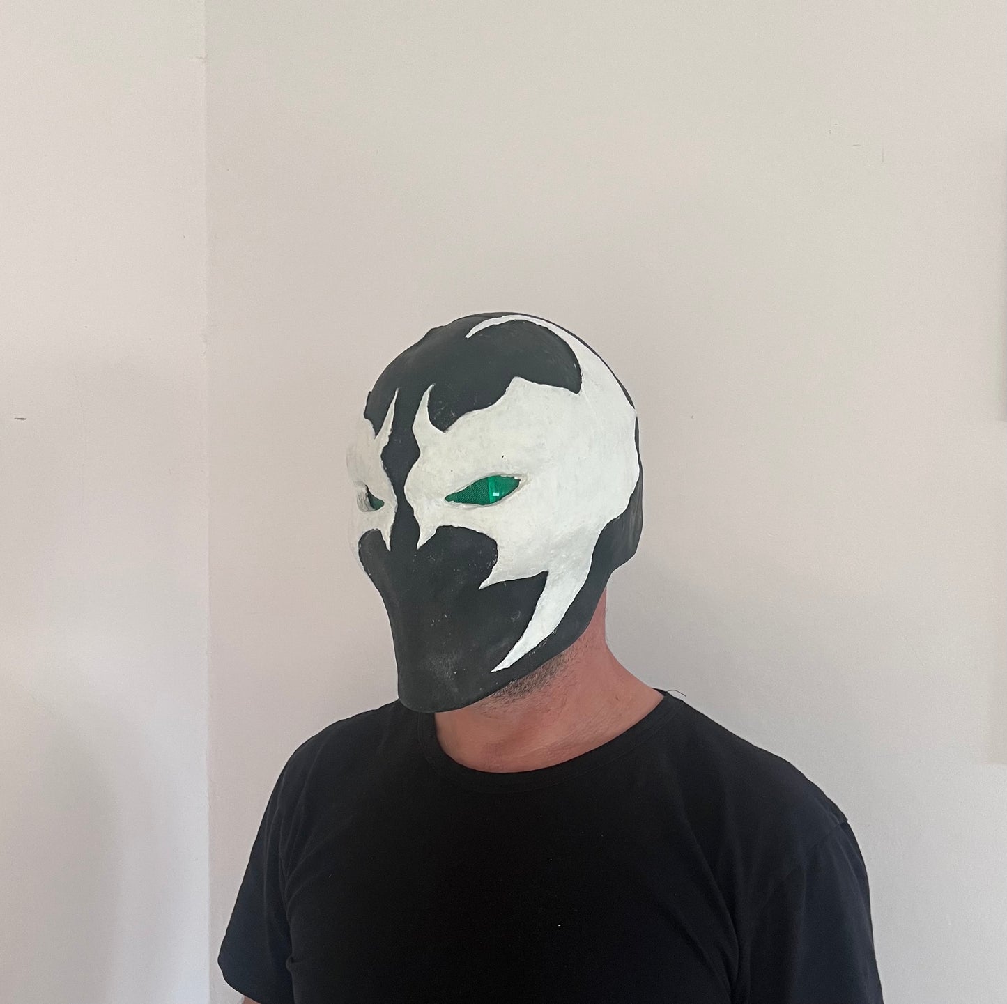 Maschera spawn gomma con occhi a led