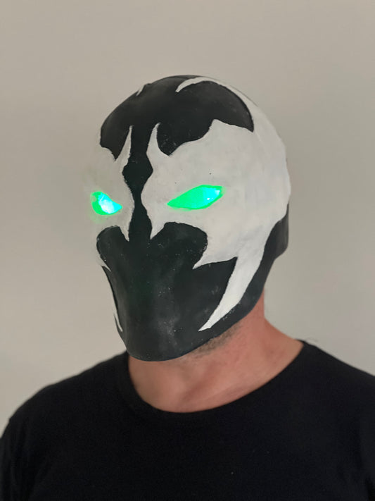 Maschera spawn gomma con occhi a led