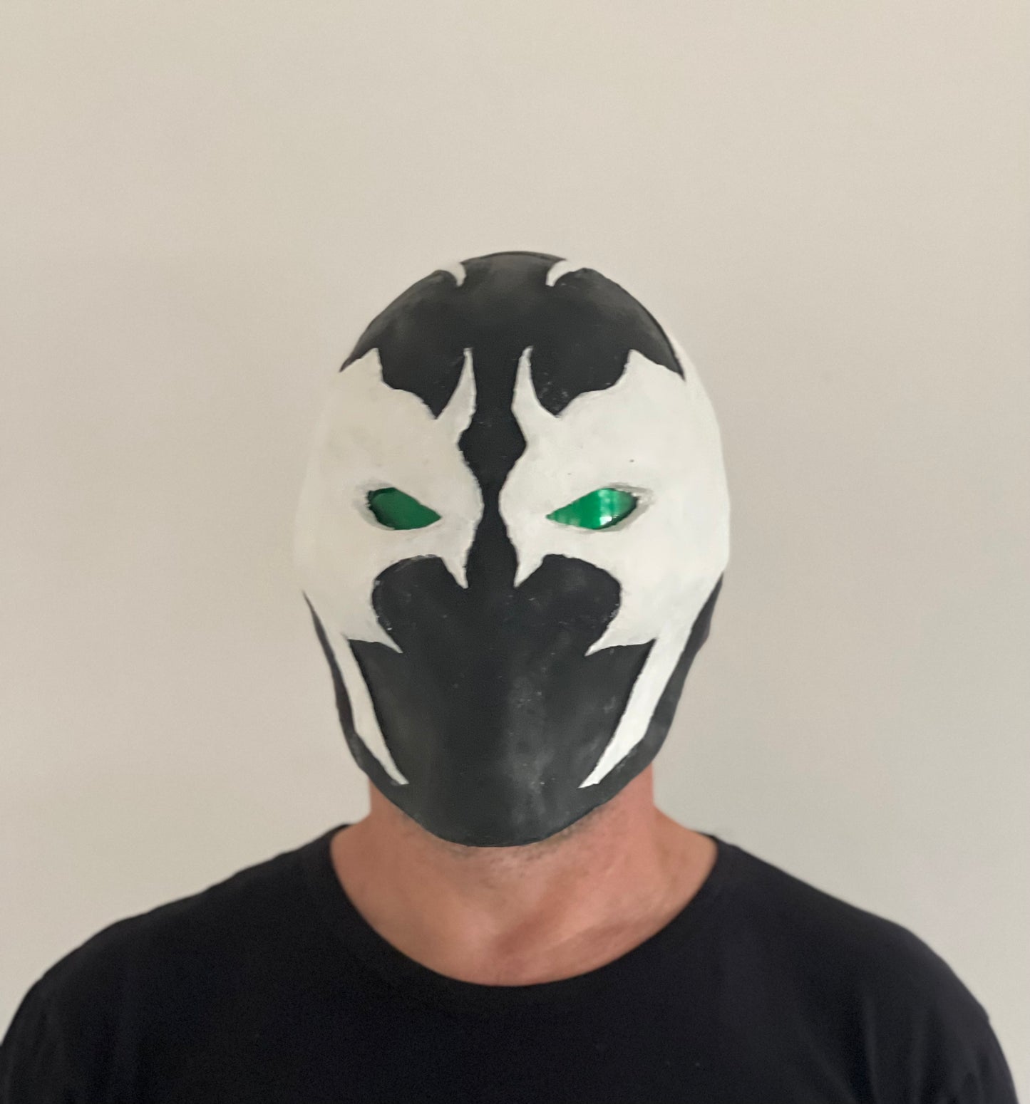 Maschera spawn gomma con occhi a led