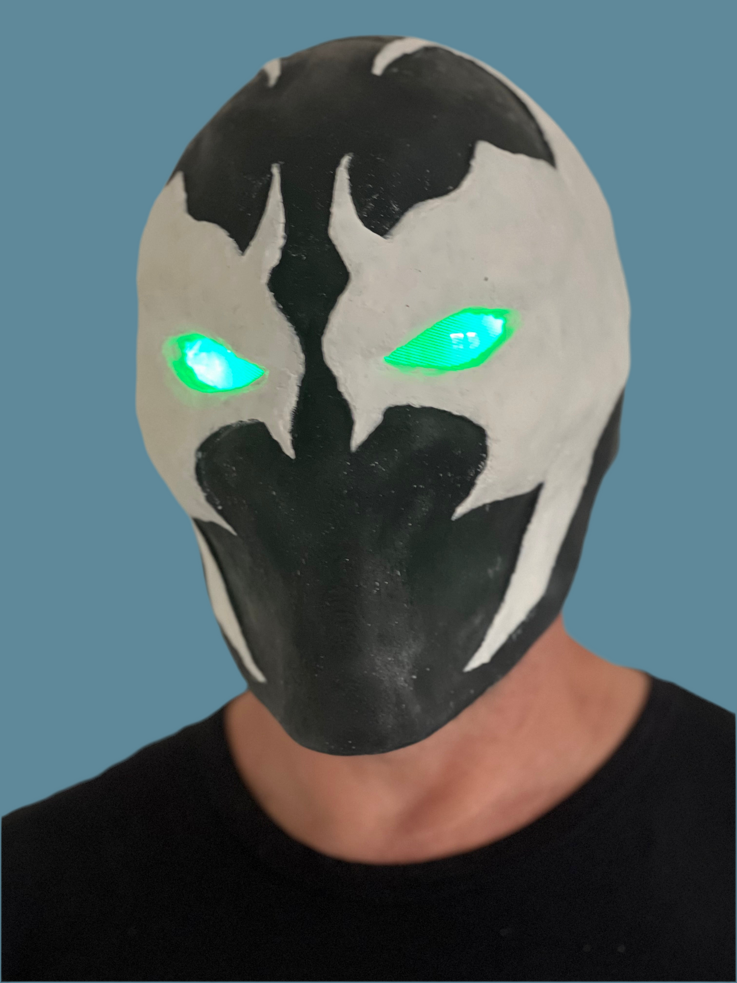Maschera spawn gomma con occhi a led