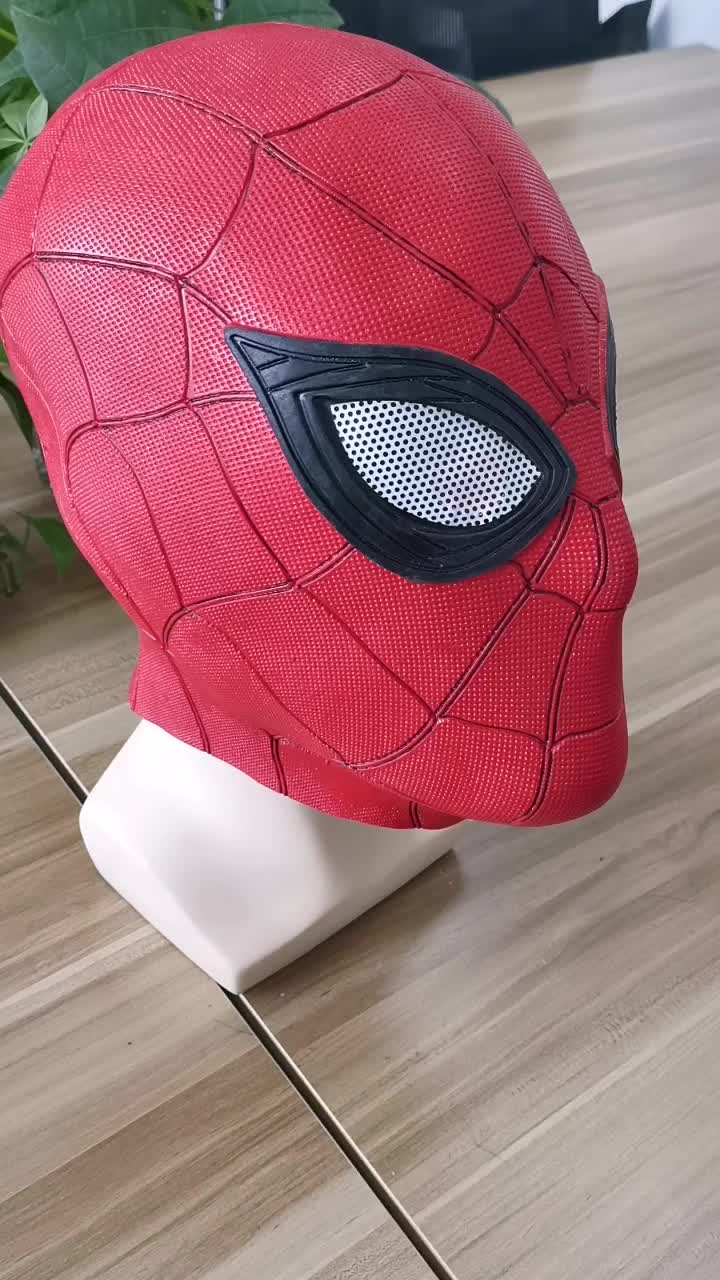 SpiderMan mask latex Halloween Cosplay props