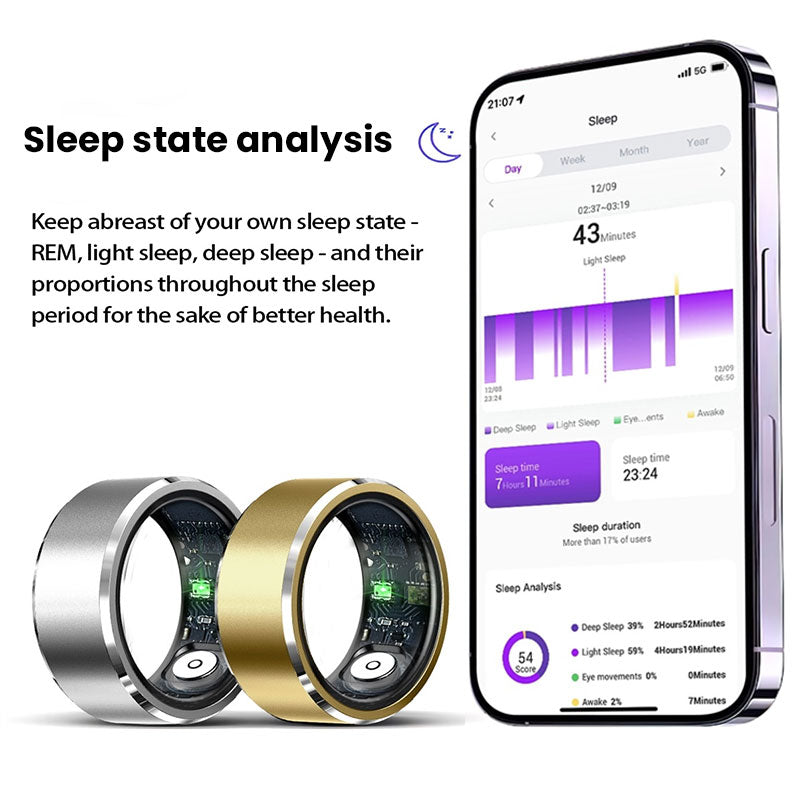 Xiaomi Smart Ring for Men & Women. Tracks Heart Rate, Blood Oxygen, Sleep. 5ATM Waterproof Fitness Tracker