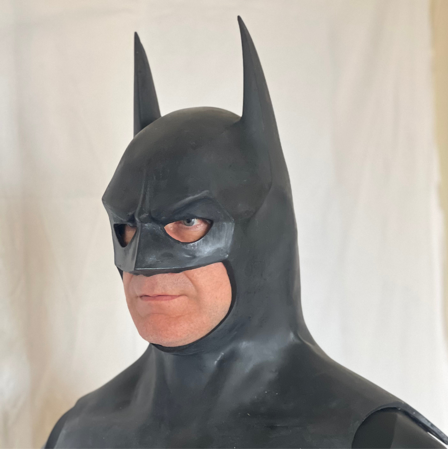 Batman Mask 89 Rubber, Cosplay, Halloween, Burton, Keaton, Bat Cowl