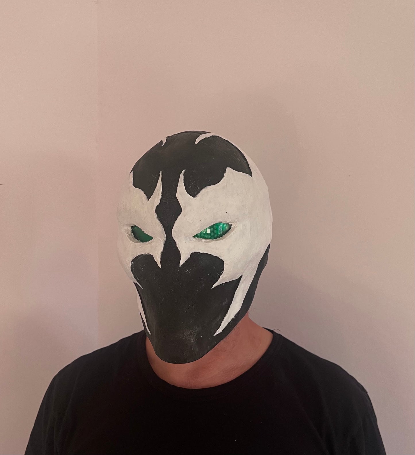Maschera spawn gomma con occhi a led