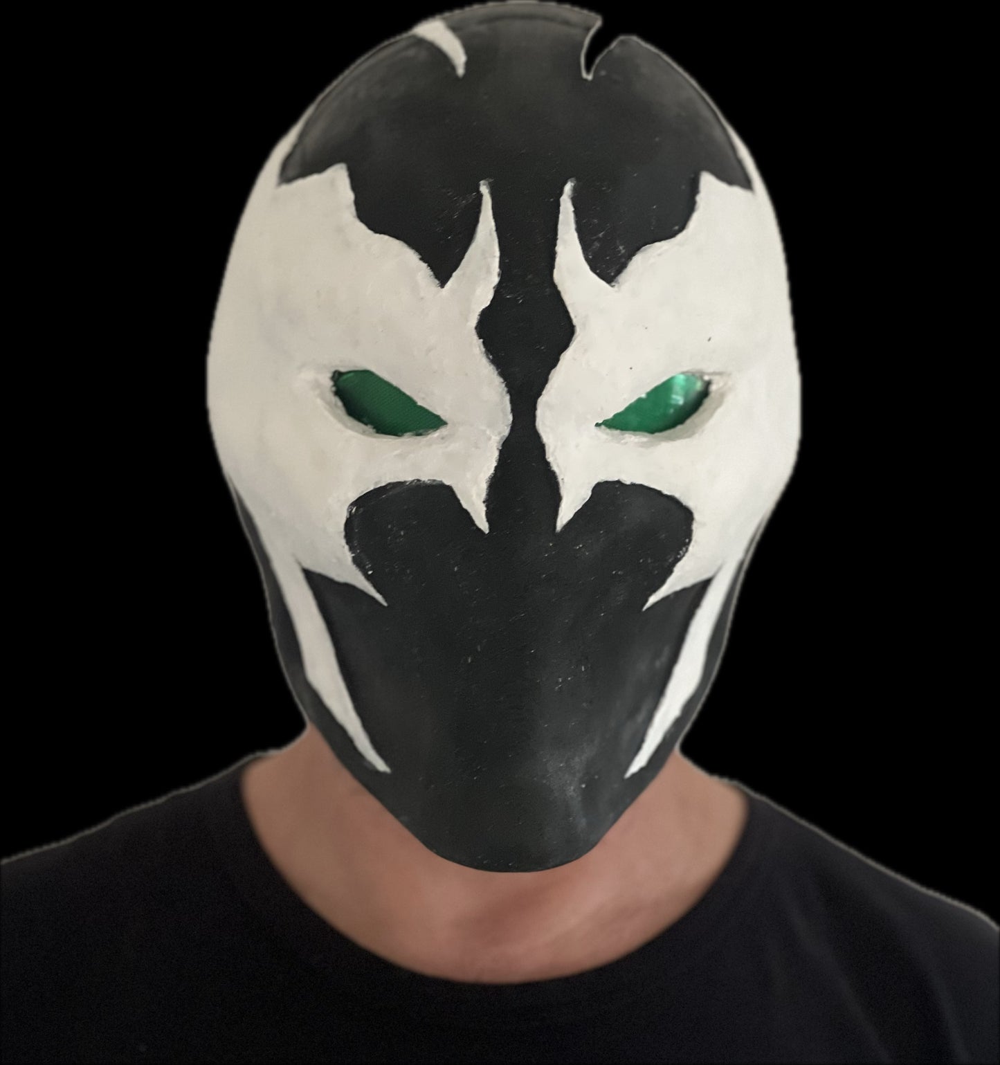 Maschera spawn gomma con occhi a led