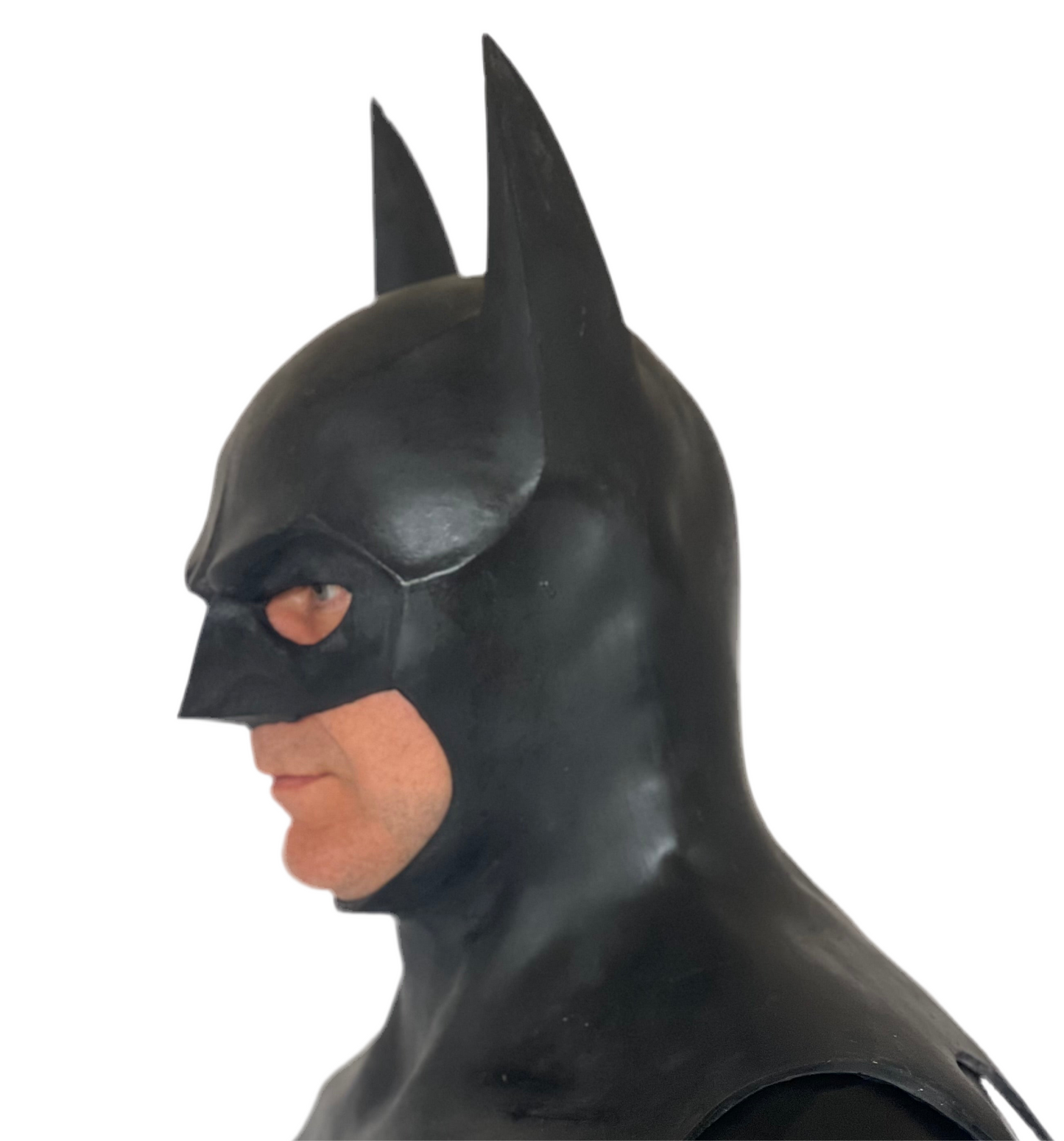 Batman Mask 89 Rubber, Cosplay, Halloween, Burton, Keaton, Bat Cowl