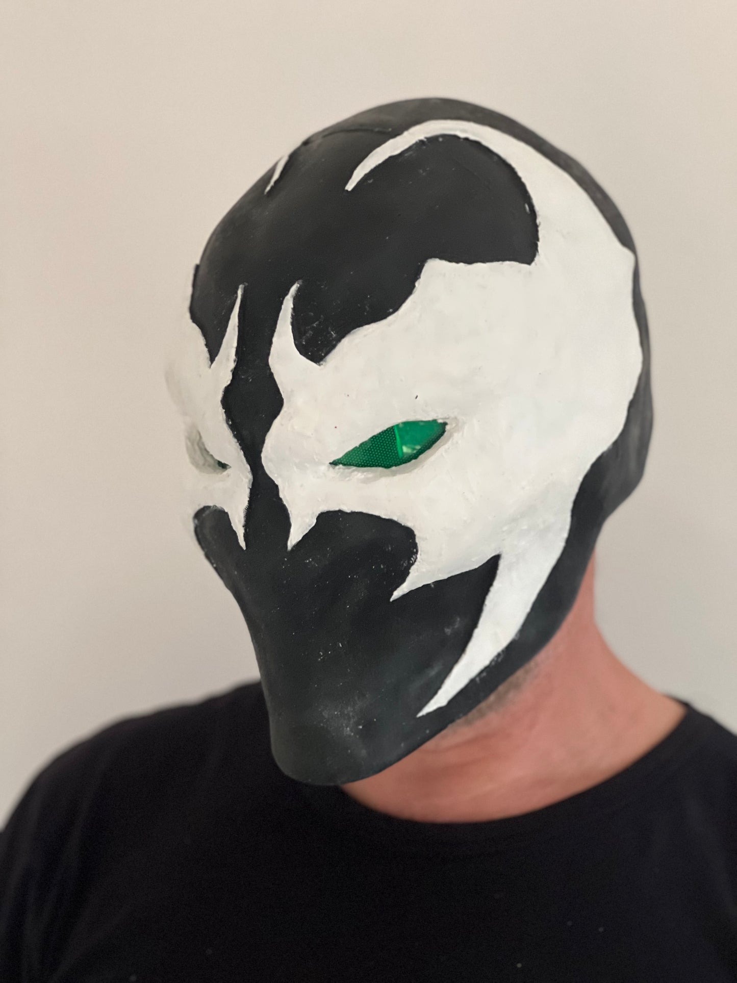 Maschera spawn gomma con occhi a led